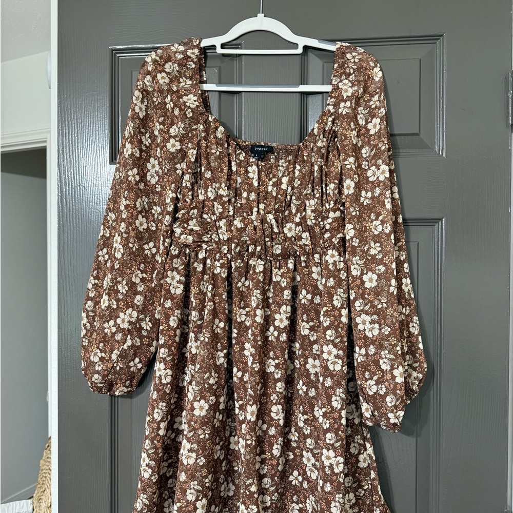 Vitra Brown Floral dress